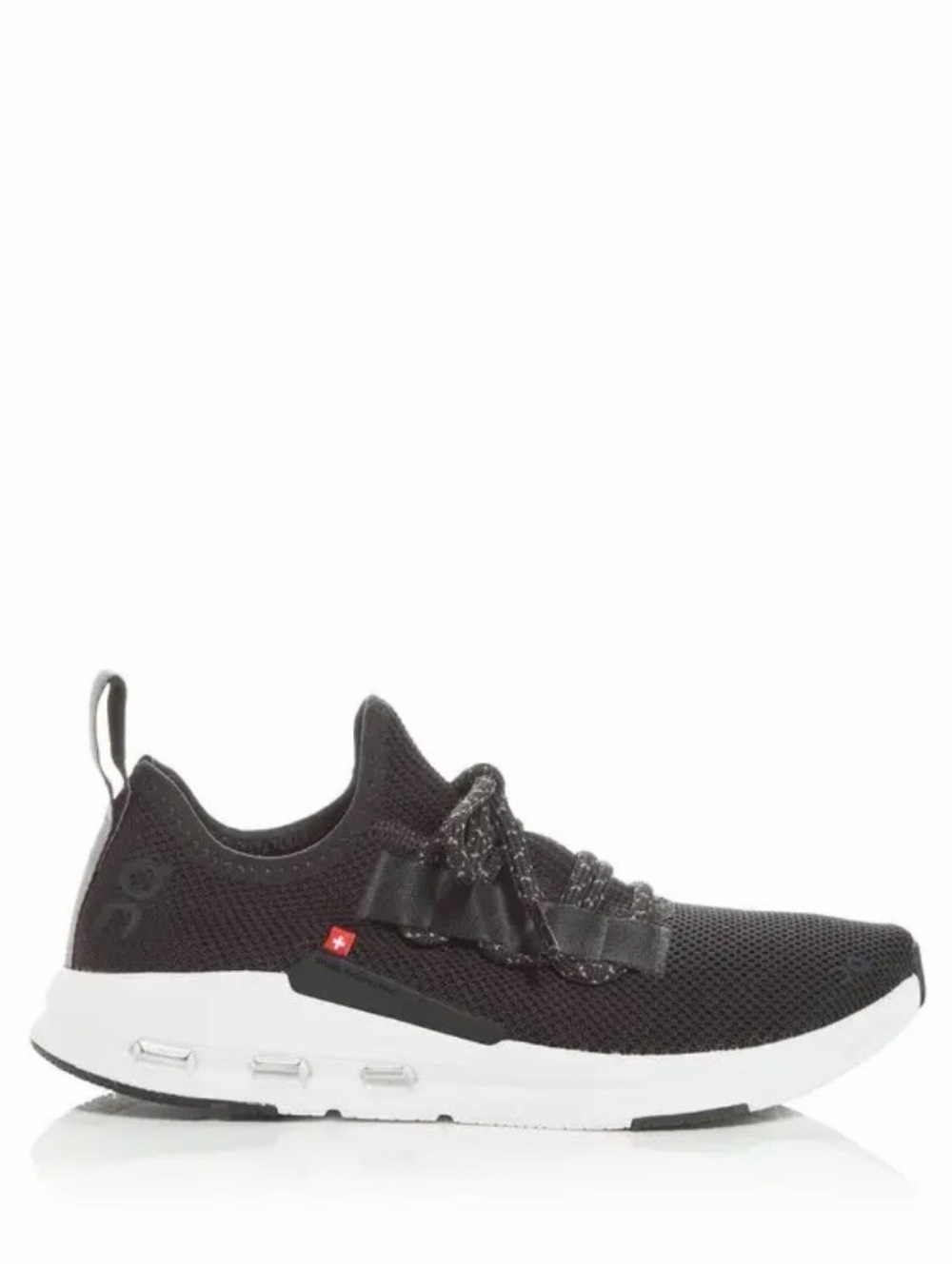 On Running Cloudeasy Knit Low Top Sneakers Black White Sneaker Sz 6.5